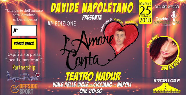 Cicciano, teatro “Nadur”: torna l’“Amore Conta”, serata di beneficenza con artisti e ospiti a sorpresa a favore dell’AIRC