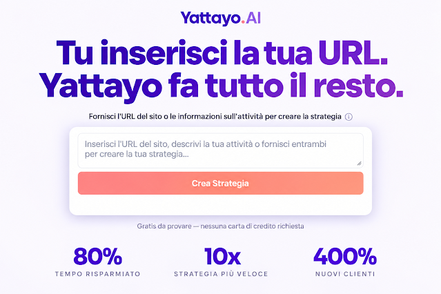 Yattayo.AI: basta un URL per ottenere una strategia marketing pronta all’uso